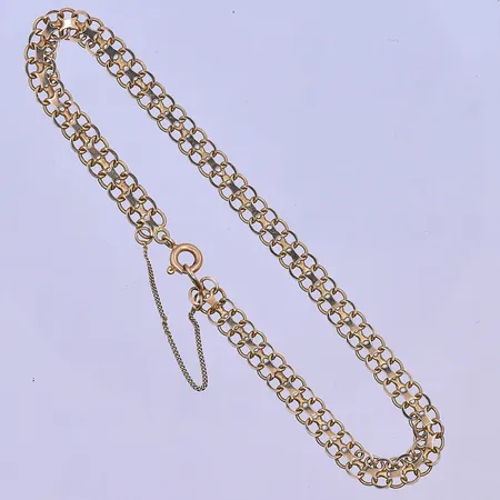 Armband X-länk längd 21 cm, bredd 5 mm 18K. Vikt: 5,7 g