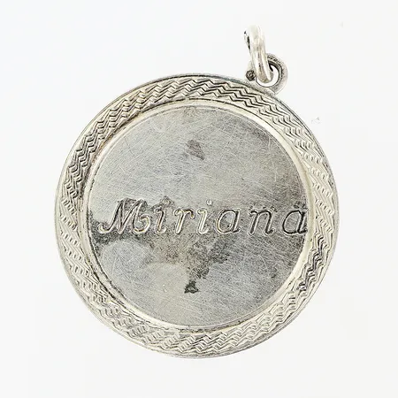 Hänge 26x21mm, gravyr, silver 925/1000 Vikt: 3,2 g