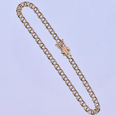 Armband Bismarck längd 19,5 cm, bredd 4 mm 18K. Vikt: 5,1 g