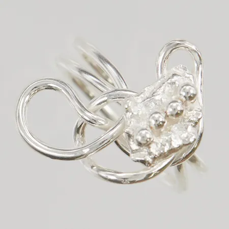 Ring stl:18¾ stämplad am, 925/1000 Silver 5,4g.