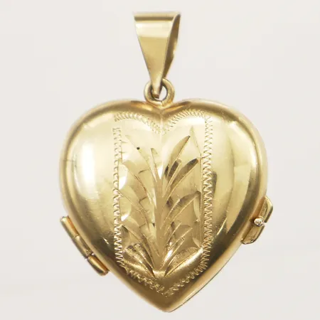 Hänge hjärta öppningsbar längd inkl ögla 35mm, bredd 24mm 14K  Vikt: 6,9 g