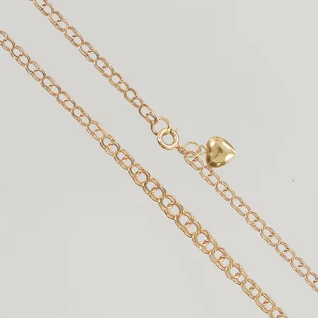 Collier 42cm bredd 3-4mm berlock 18K 4,9g.
