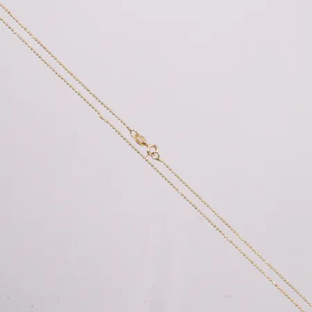 Kedja ärtlänk längd 53,5cm bredd 1,1mm, skadad länk, 18K Vikt: 3,1 g