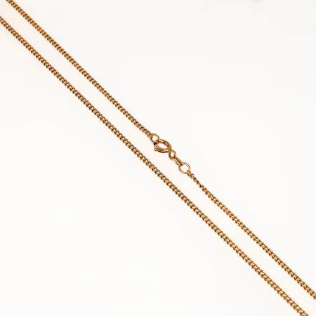 Kedja Pansar längd 55cm bredd 1,9mm, nött springring 18K 6,7g. 