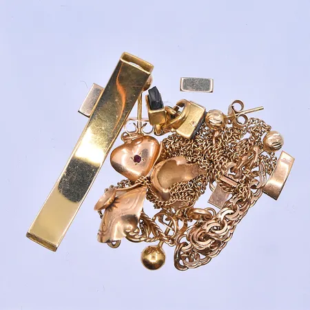 Diverse guld, 18K. Vikt: 19,8 g