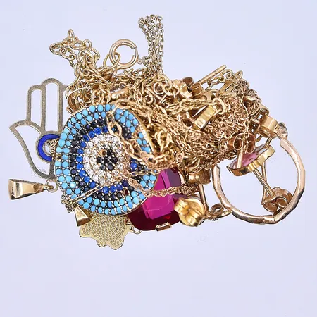 Diverse guld, 18K. Vikt: 19,9 g