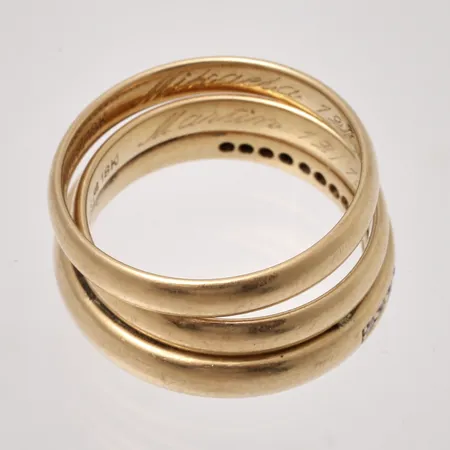 Diverse defekt guld, 18K, 14,7g.