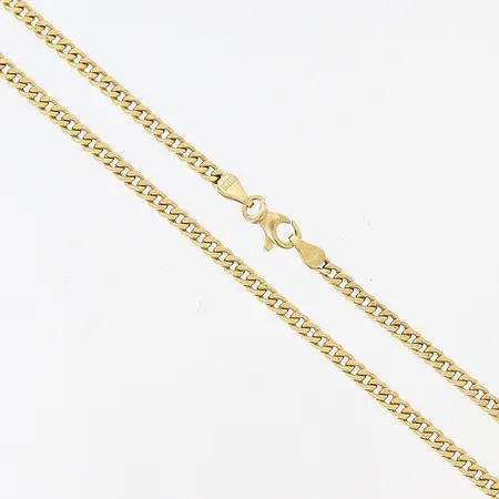 Kedja Pansar längd 45,5cm, bredd 2,5mm, GHA, 18K.  Vikt: 6,1 g