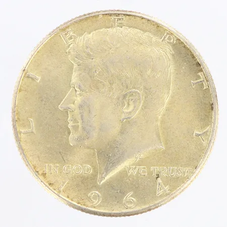 Mynt Half Dollar Kennedy United States of America, år 1964 Ø30,6mm, silver 900/1000 Vikt: 12,2 g