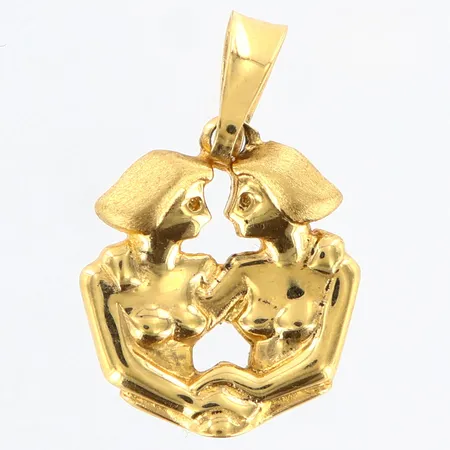 Hänge stjärntecken tvillingarna, 16x14mm, 18K. Vikt: 2 g