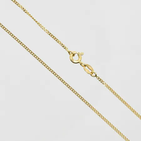 Kedja Pansar längd 47cm, bredd 1mm, 18K. Vikt: 2,7 g