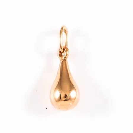 Hänge droppe bredd 5mm längd inkl ögla 14mm, 18K 0,2g.