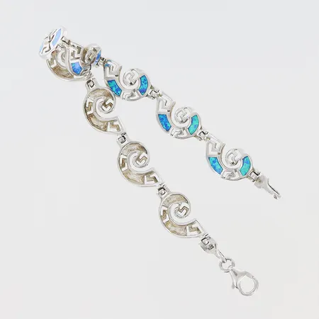 Armband med opalimitation längd 19cm, bredd 10mm, silver 925/1000 Vikt: 13,5 g