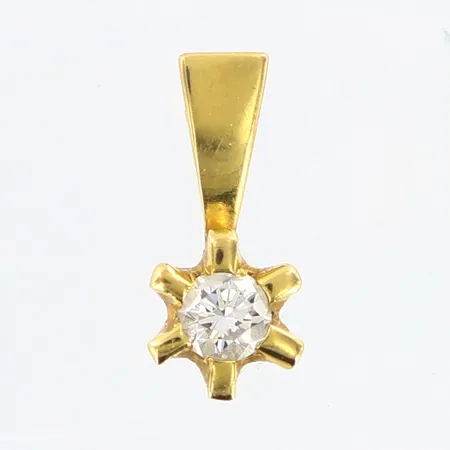 Hänge med diamant 0,10ct, längd: 10mm, bredd: 5mm, 18K Vikt: 0,7 g
