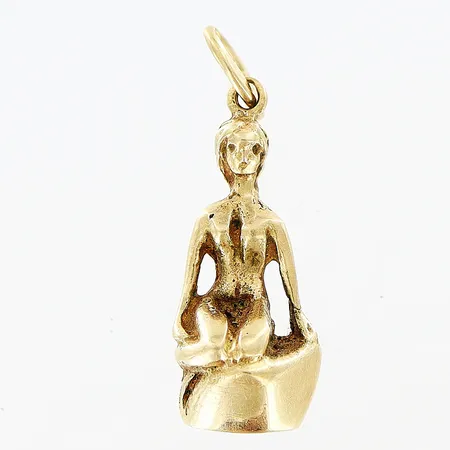 Hänge sjöjungfru 22x6mm, slitage på ögla, 14K. Vikt: 1,7 g