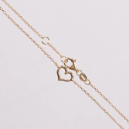 Armband med hänge hjärta längd 16cm, 18K Vikt: 1,3 g