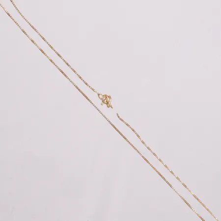 Kedja Venezia längd 47cm bredd 0,9mm, trasig, 18K Vikt: 2,5 g
