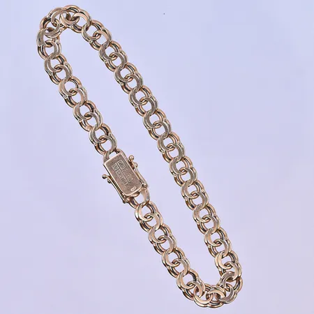 Armband Bismarck längd 19 cm, bredd 6 mm 18K. Vikt: 12,2 g