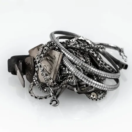 Diverse defekt/graverat silver 128,7g.
