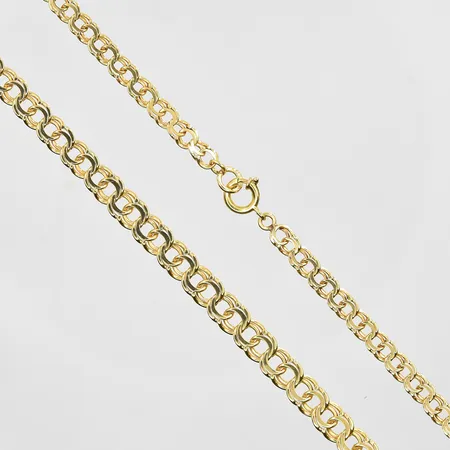Collier Bismarck doserad längd 44½cm, bredd 4-6mm, 18K. Vikt: 16,6 g