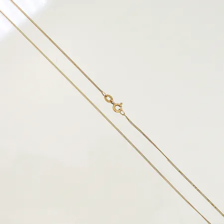 Halskedja pansar, 46cm, bredd 1mm, FBM (Hb Blå Måsen, A Nita & Reimertz Fält, Smögen) 18K Vikt: 2,2 g