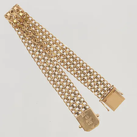 Armband x-länk 18,5cm bredd 12mm 18K 20,5g.