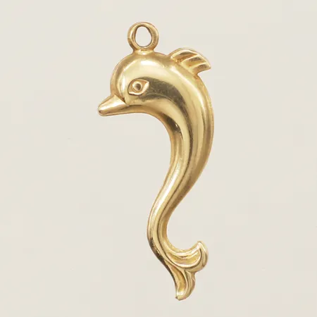 Hänge fisk längd 25mm bredd 11,6mm ostämplad 18K  Vikt: 1,2 g