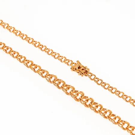 Collier Bismarck längd 50 cm bredd 3,8 - 6,4 mm 15,1g 18K.