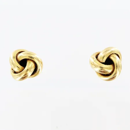 Örhängen knutar Ø8mm, defekter, 18K. Vikt: 2 g