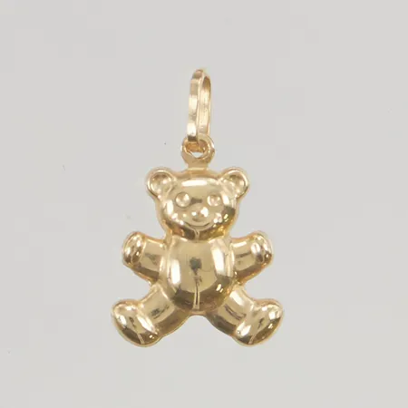 Hänge "nallebjörn" 12mm 18K 0,3g.