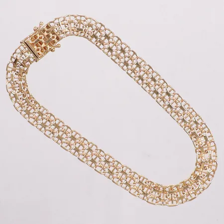 Armband X-länk med stav längd 22,5 bredd 8,3mm Mattias Bebinno med fa Mattias Guld 18K Vikt: 16,7 g