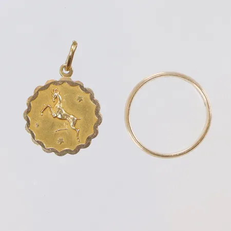 Diverse guld delvis defekt gravyr 18K Vikt: 6,8 g