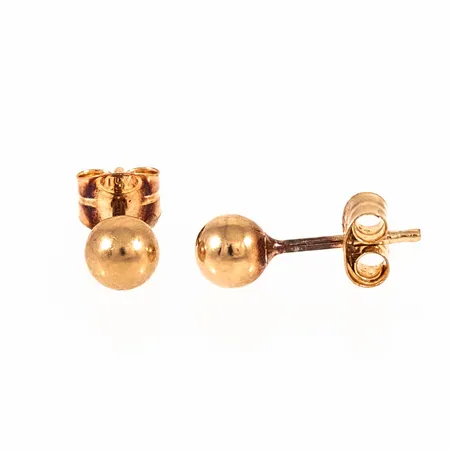 Örhängen slät kula Ø4mm, 18K 0,4g. 
