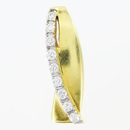 Hänge diamanter 9x ca 0,02ct, GHA, 19x5mm, 18K.  Vikt: 2 g
