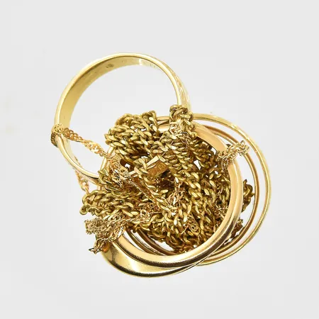 Diverse defekt guld, 18K. Vikt: 25,4 g