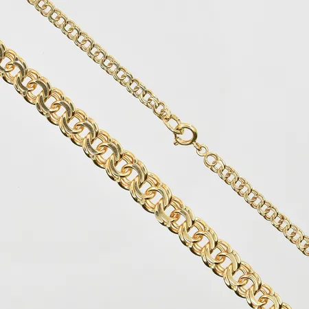 Collier Bismarck doserad längd 44½cm, bredd 4-7mm, 18K. Vikt: 22,5 g