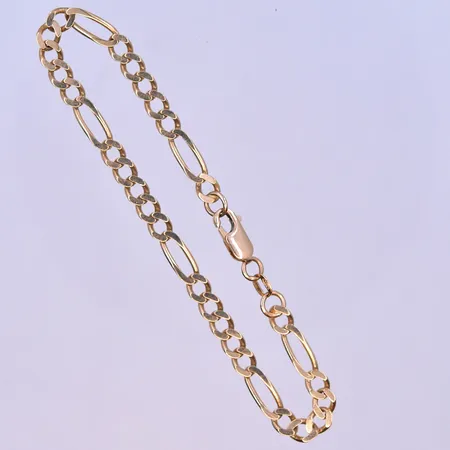 Armband Figaro längd 19,5 cm, bredd 5 mm 18K. Vikt: 7,7 g