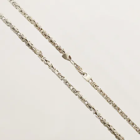 Kedja Kejsarlänk längd 52cm, bredd 3,2mm defekt länk silver 925/1000 Vikt: 29,2 g