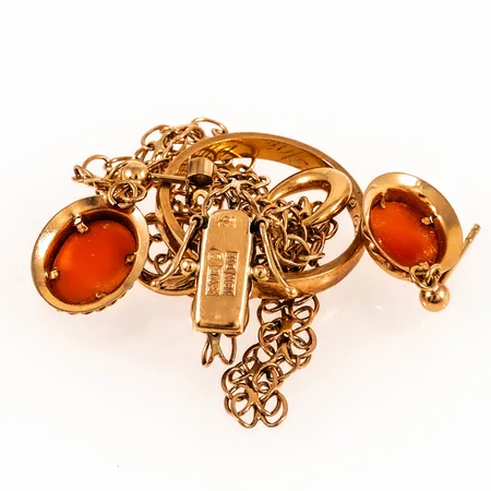 Diverse defekt/graverat guld 18K 10,7g.