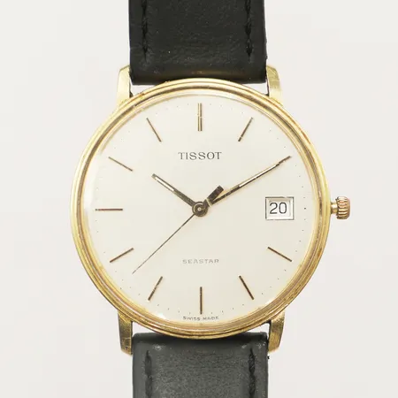 Herrut Tissot Seastar Ø34mm boett i 18K, datum repigt glas, gravyr går ej 