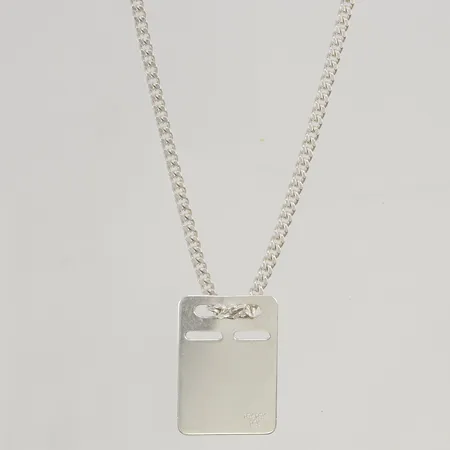 Kedja ograverad ib-bricka 50cm 925/1000 Silver 12,7g.