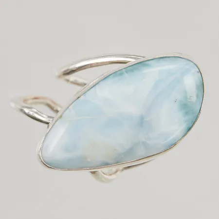 Ring med Larimar stl:17 stämplad am, 925/1000 Silver 14,3g.