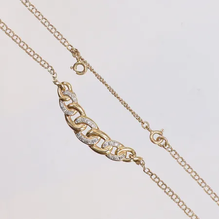 Collier delvis Bismarck, defekt med diamanter 20xca0,005-0,01ct 18K Vikt: 7,3 g