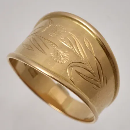 Ring Brunkulla, stl:20 bredd 4,3-14,3mm, Bäckströms Guldsmide, 18K, 3,38g.