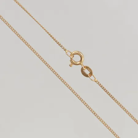 Kedja pansar 44cm bredd 1mm 18K 2,1g.