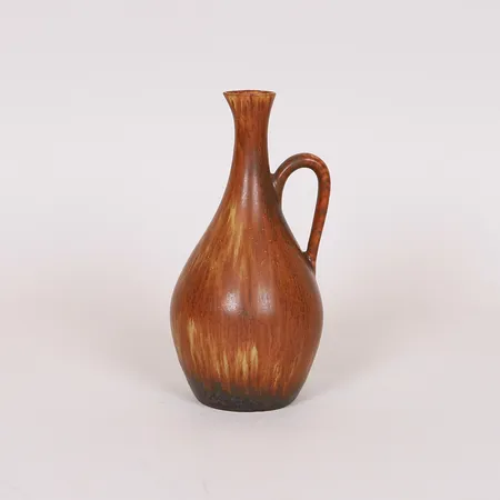Hänkelvas Carl Harry Stålhane för Rörstrand, 50/60--tal, stengods, harpälsglasyr, signerad och märkt SYR, höjd 17cm, några ytliga märken/repor. Skickas med paket.