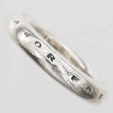 Ring Amor Fati, Efva Attling, stl 16½, bredd 5,5mm, Stockholm, bruksskick, silver 925/1000. Vikt: 10,2 g