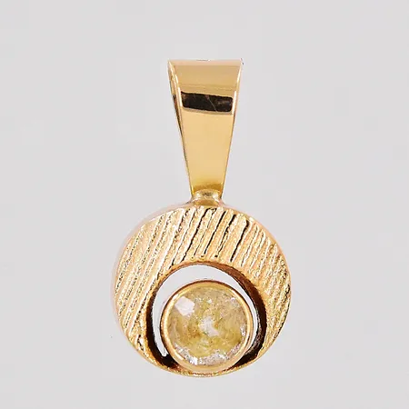 Hänge Ø 6,9mm vit sten 18K Vikt: 0,7 g