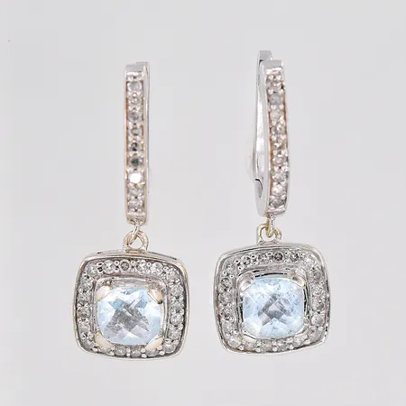 Örhängen vitguld diamanter 0,175ctv/st enligt gravyr längd 25mm GHA 18K Vikt: 4,3 g