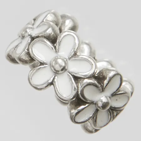 Berlock Pandora blommor, Ø10,5mm, bredd: 5,5mm, emalj, silver 925/1000 Vikt: 1,9 g